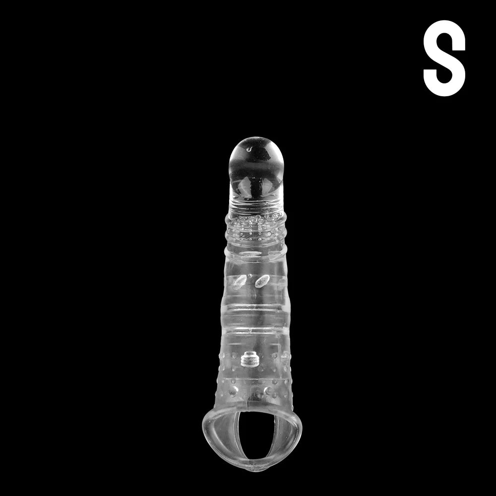 5-9cm Extender Penis Enlargement For Men Cock Ring Delay Ejaculation Testis Lock Bondage Strapon Thick Condoms Sex Toys Couples