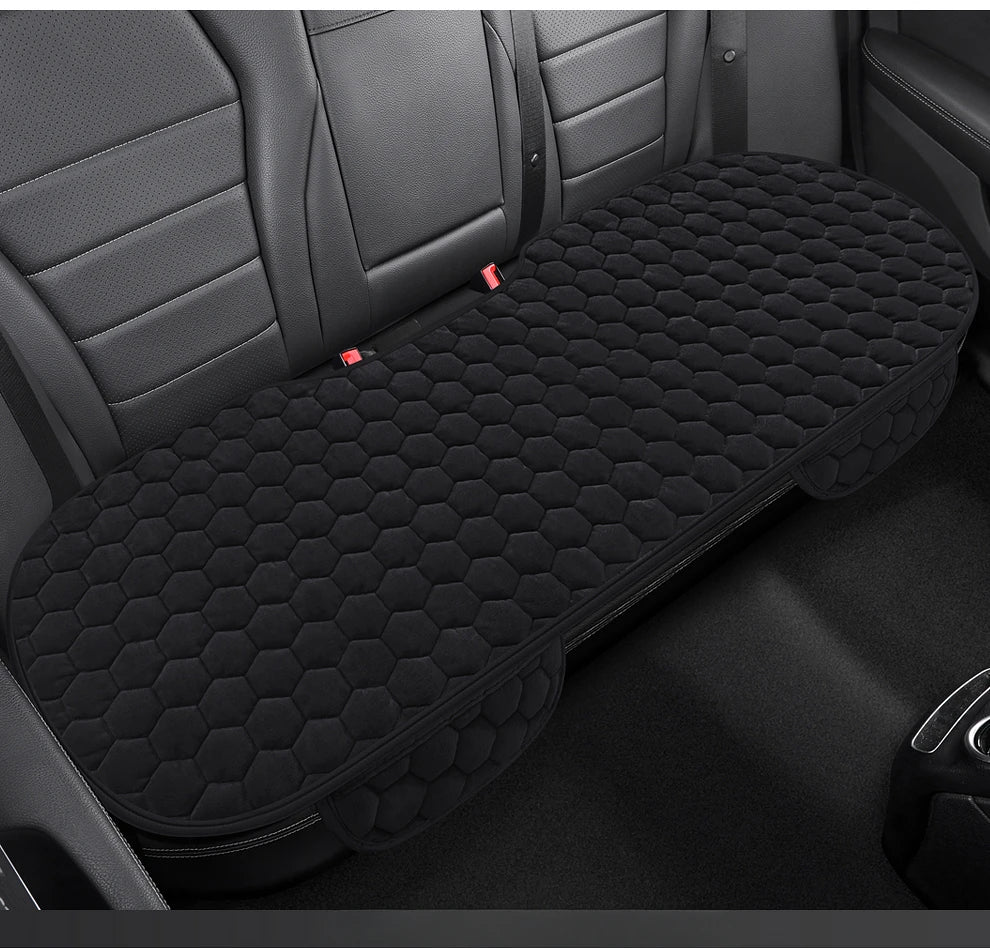 Winter short plush car single piece seat cushion thickened warm front single seat square cushion rear row long cushion