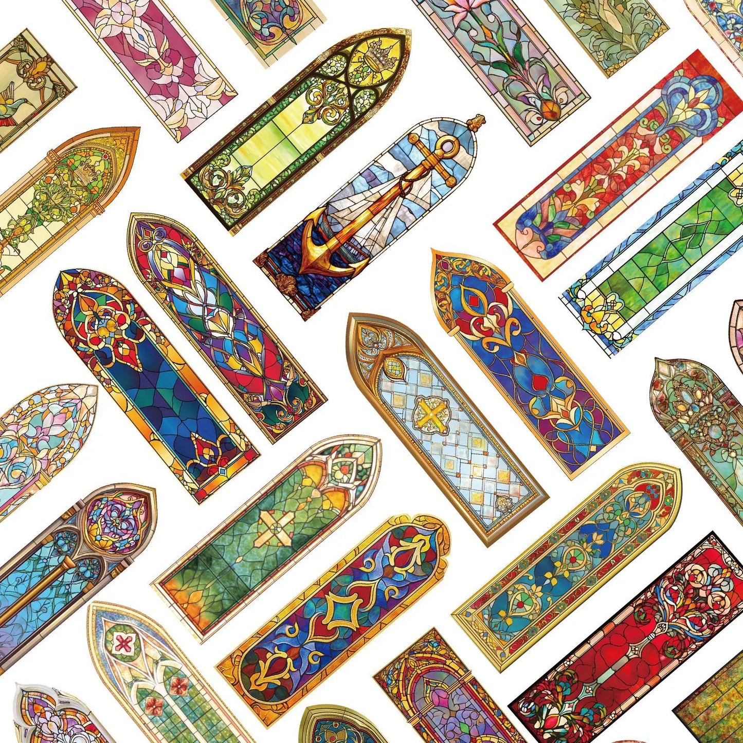 30Pcs Baroque Church Themed Bookmarks for Reading Page Tagging Student's Stationery Supplies DIY Creative Aesthetic Design