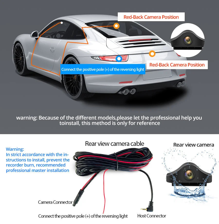 ACCEO 4K WIFI Dashcam 12Inch Car DVR RearView Mirror Recorder Dash Cam Support 1080P Sony Black Box Rear View Camera Acesssories