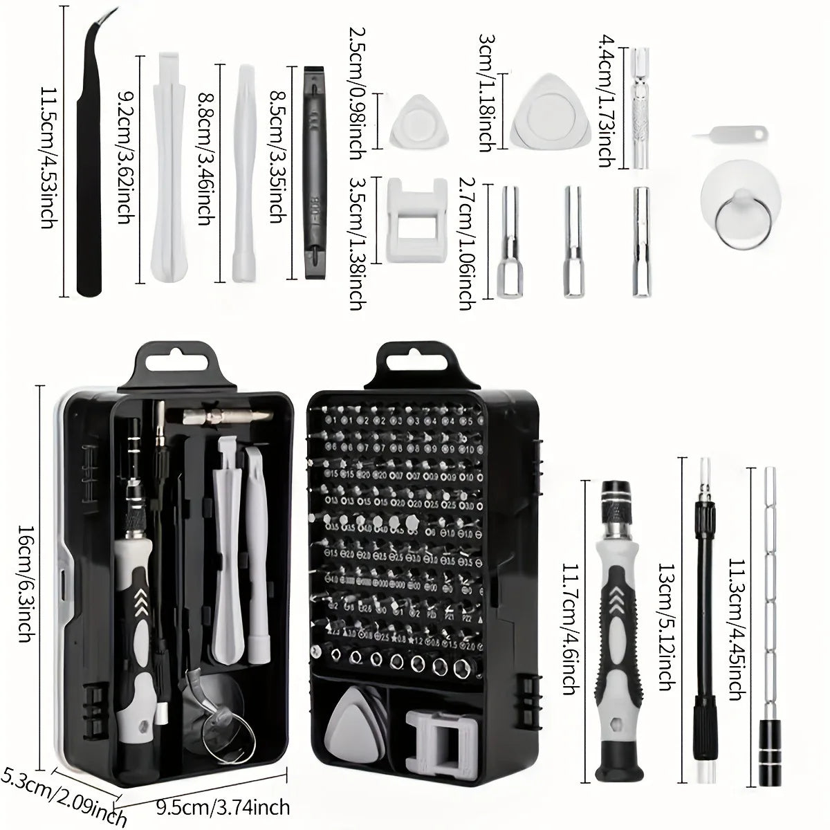 Multi-function screwdriver 115 in 1 disassembly repair tool set for daily maintenance of small appliances electronic products