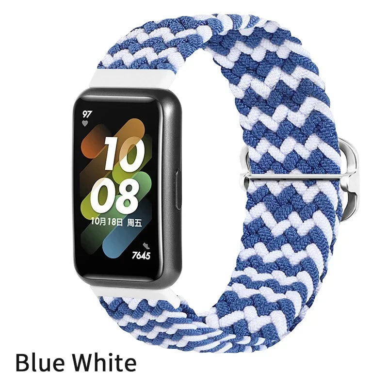 Strap For Huawei Band 7 Adjustable Elastic Nylon Braided Strap Men Women Replacement Bracelet Wristband For Huawei Band 7