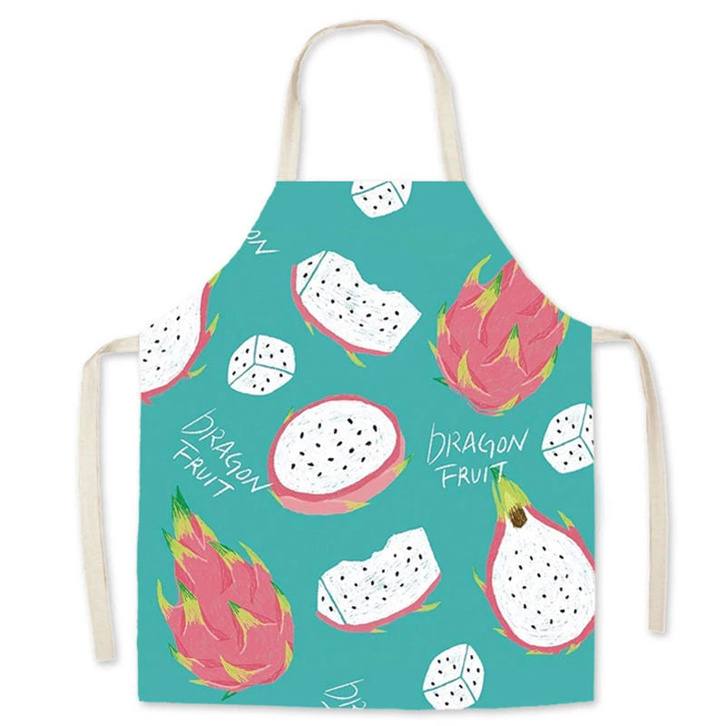 Ins Fashionable Fruit Strawberry Peach Sleeveless Circle Cute Halter Neck Parent-Child Apron Kitchen Household Dressing Bib