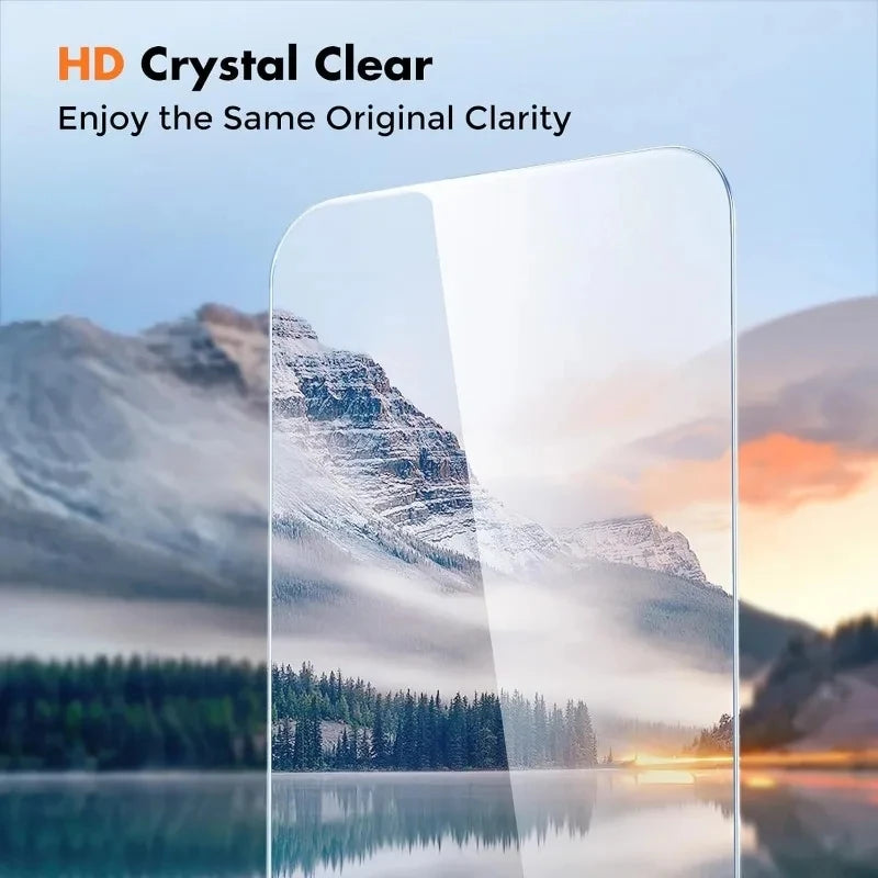 5PCS Screen Protector For iPhone 15Promax 14Pro Fall Prevention Full Cover Protective Glass For iPhone 15Pro 13 Tempered Glass