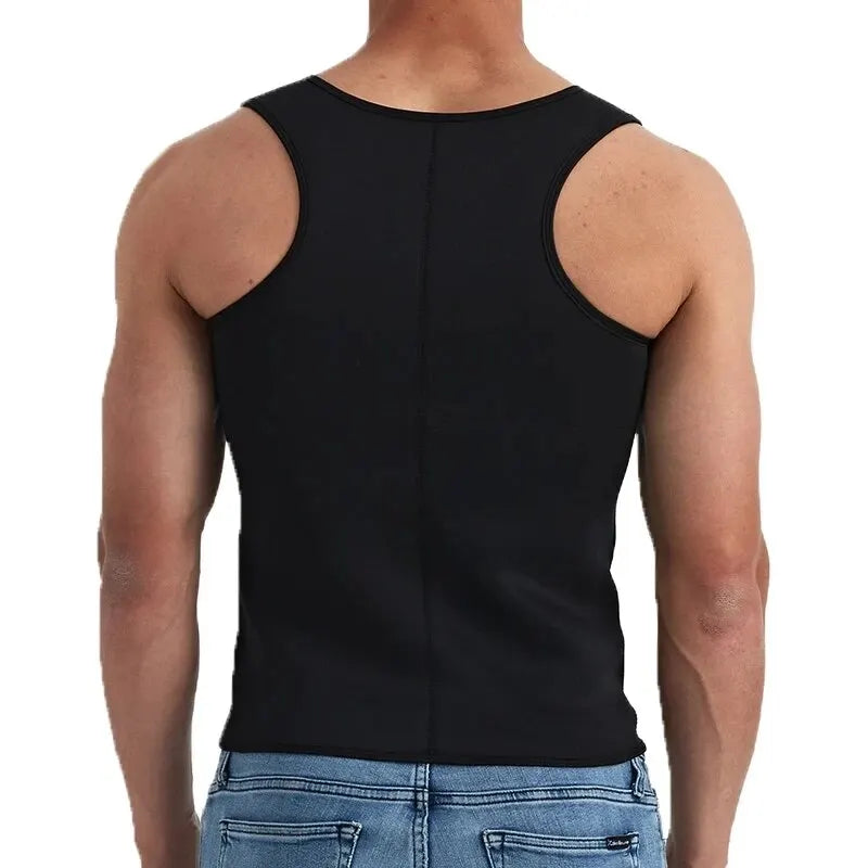 YBFDO Men Sauna Sweat Vest Body Shaper Waist Trainer Vest Shirt Compression Undershirt Shapewear Fat Burner Workout Tank Tops