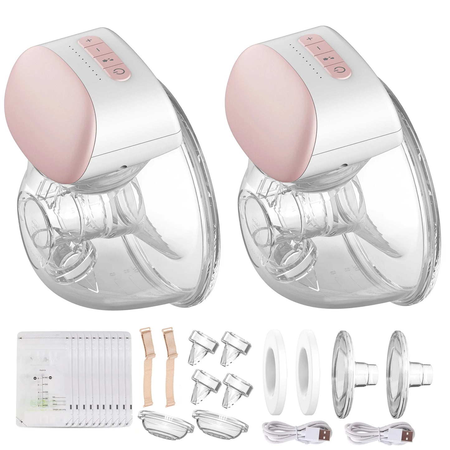 2/1pcs Bebebao BB-P1 Wearable Electric Breast Pump Hands Free Portable Breast Cup BPA-free for Breastfeeding Milk Collector