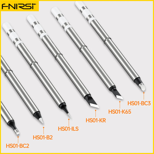 FNIRSI HS-01 Soldering Iron Tip HS01-BC2 B2 ILS KR K65 BC3 Internal Heating Type Lead Free Soldering Station Kit