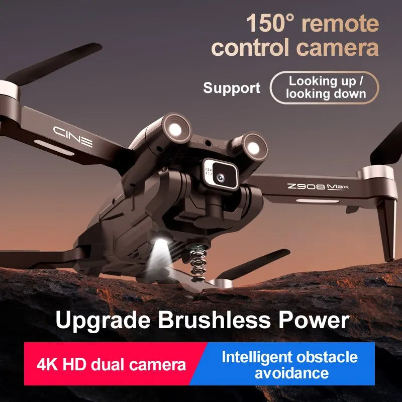 Z908 Max Drone 8K Professional 4K HD ESC Camera Brushless Motor Optical Flow WIFI FPV Obstacle Avoidance Folding Rc Quadcopter