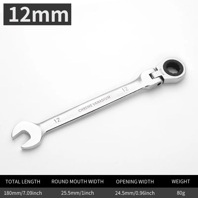 Flexible  Action Wrench Spanner Nut Tool Head  Metric Spanner Open End and Ring Wrenches Tool