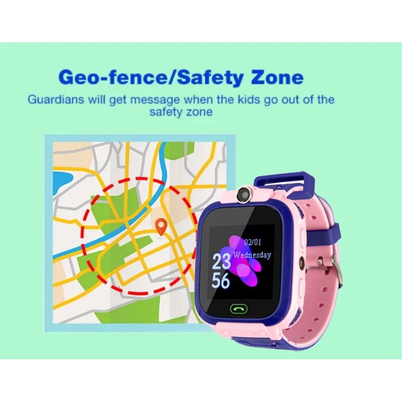 Children Smartwatch Wrist Kids Smart Watch Boys Girls GPS Tracker Waterproof Wristwatch Electronic Digital Connected Clock Child