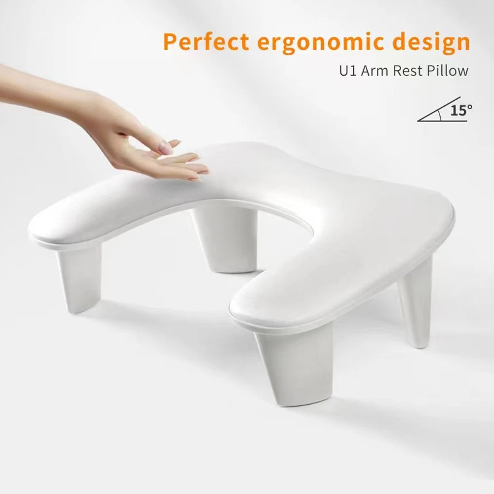 New Design Nail Hand Rests for Two Hands Soft PU Leather 15 Degree Tilted Hand Pillow Nail Art Salon Tool