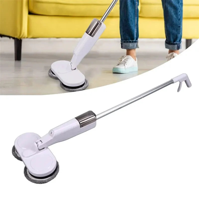 Wireless Electric Spin Mop Cleaner Automatic 2 in 1 Wet & Dry Home Cleaner Car Glass Ceiling Door Windows Floor Scrubber Machine