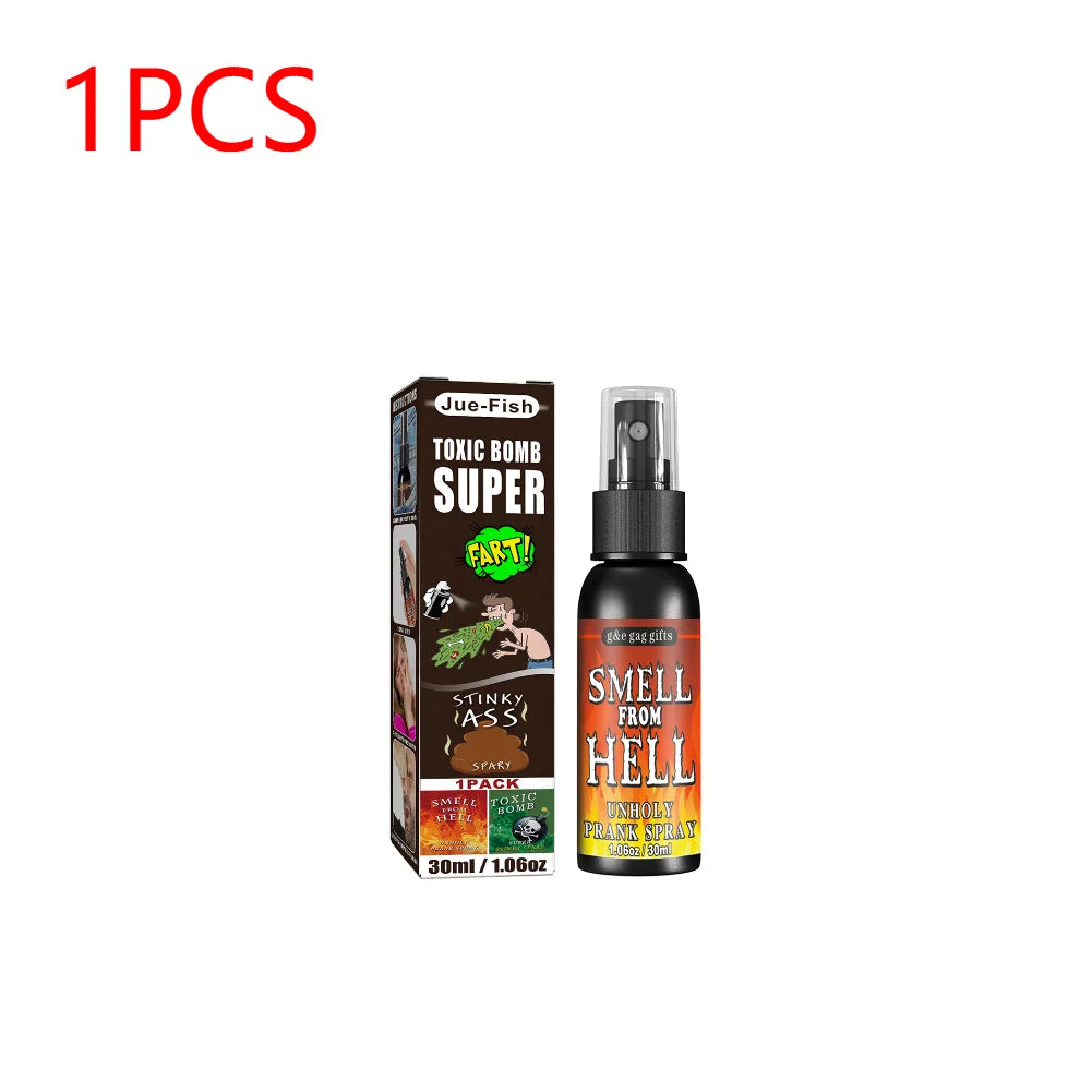 30ml Fart Gag Spray Prank Joke Plastic Spray Can Stink Party Supplies Stinky Fart for Adults Kids Non Toxic Halloween Funny Toys