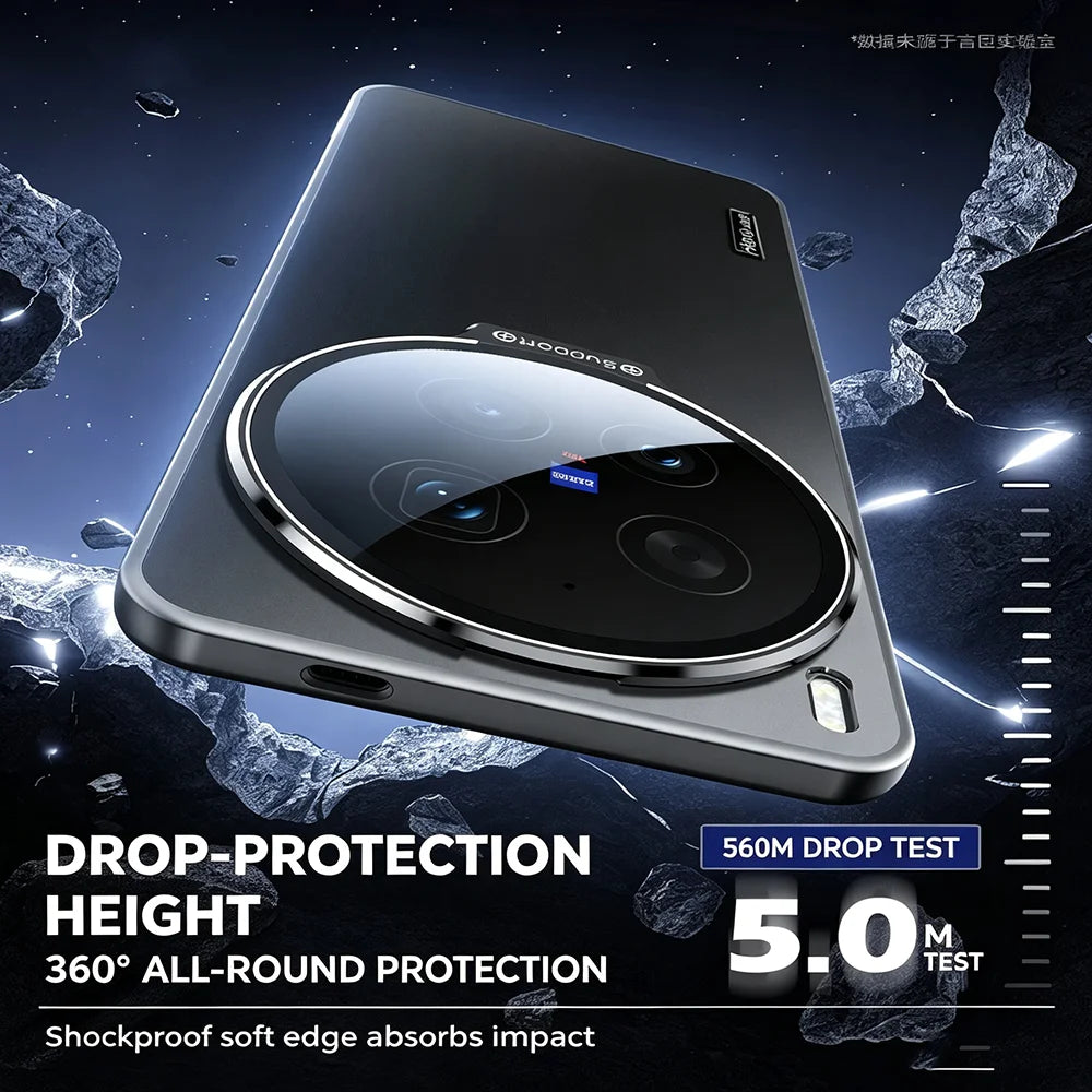 HANNUO For VIVO X300 Pro X200 Ultra Case Ultra Thin Frosted Full Cover Lens Bracket Anti-drop Cover For Vivo X200 Pro Mini Funda