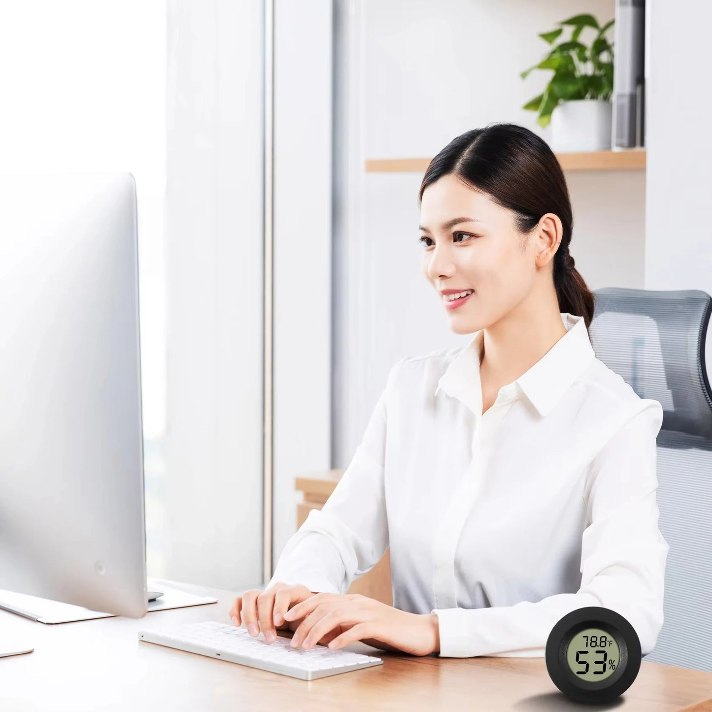 4PCS LCD Digital Thermometer Hygrometer Indoor Room Electronic Temperature Humidity Meter Sensor Gauge Weather Station Home ﻿