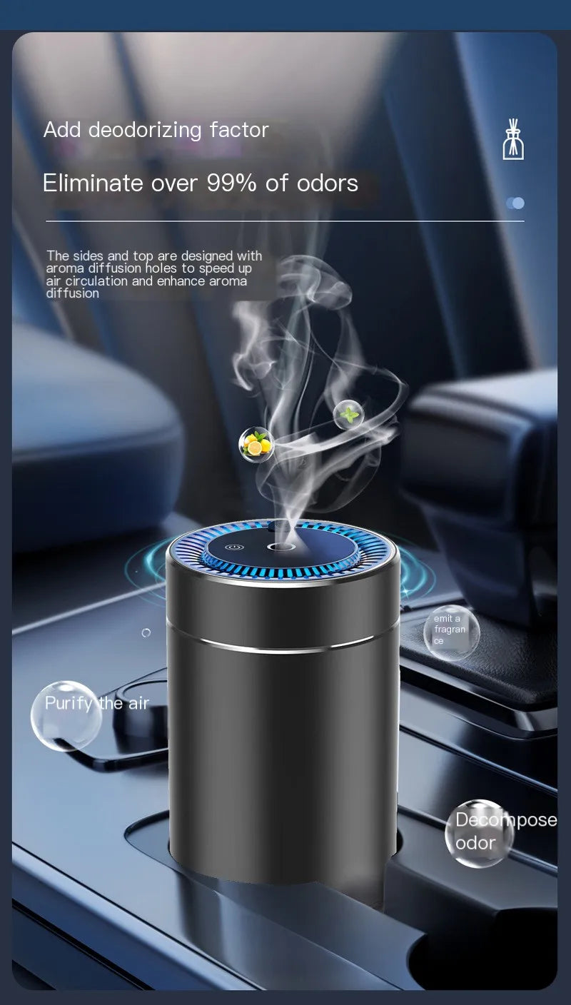 Smart Car Air Freshener with Projector Light - Car Star Top - USB Rechargeable Fragrance Diffuser - Adjustable Fragrance Intensi