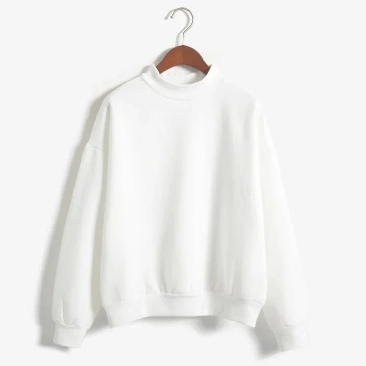 Woman Sweatshirts 2025 Sweet Korean O-neck Knitted Pullovers Thick Autumn Winter Candy Color Loose Hoodies Solid Womens Clothing