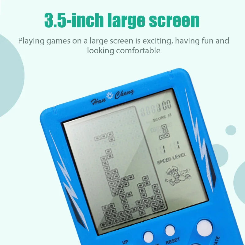 Portable Classic Electronic Game Retro Puzzle Toy Blue 3.5 Inch Large Screen Handheld Game Console Toys For Children