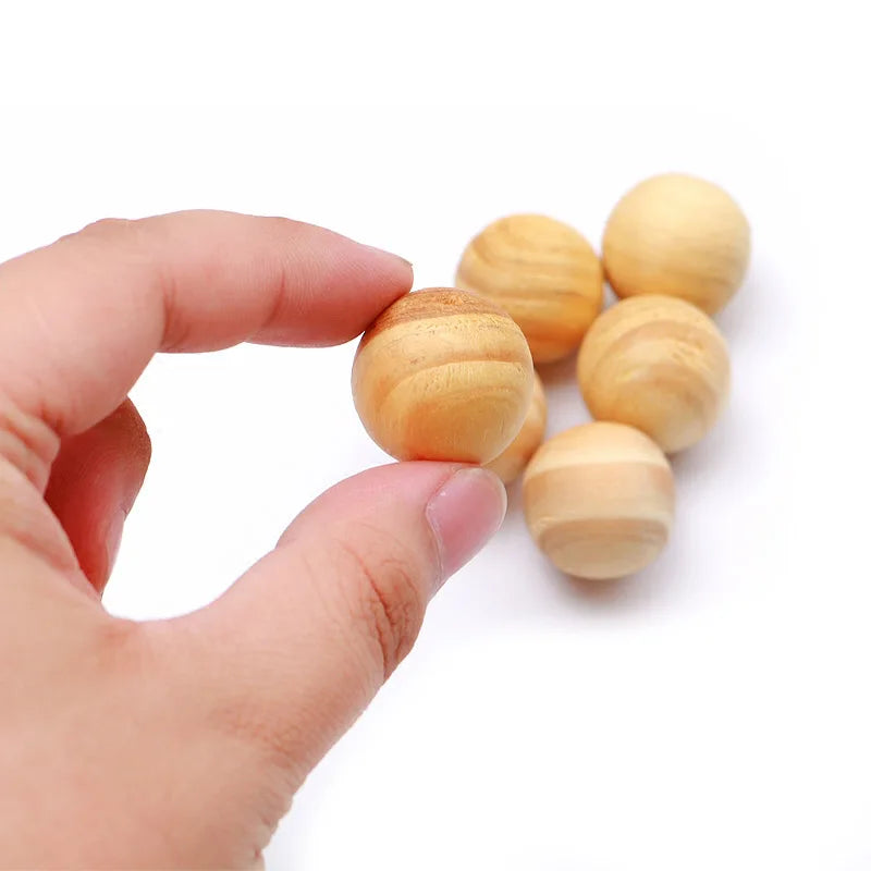 1~10PCS Bag Wardrobe Pest Control Wooden Mothballs Moth Repellent Prevent Mildew Moisture Proof Deworming Fragrant Wood Ball