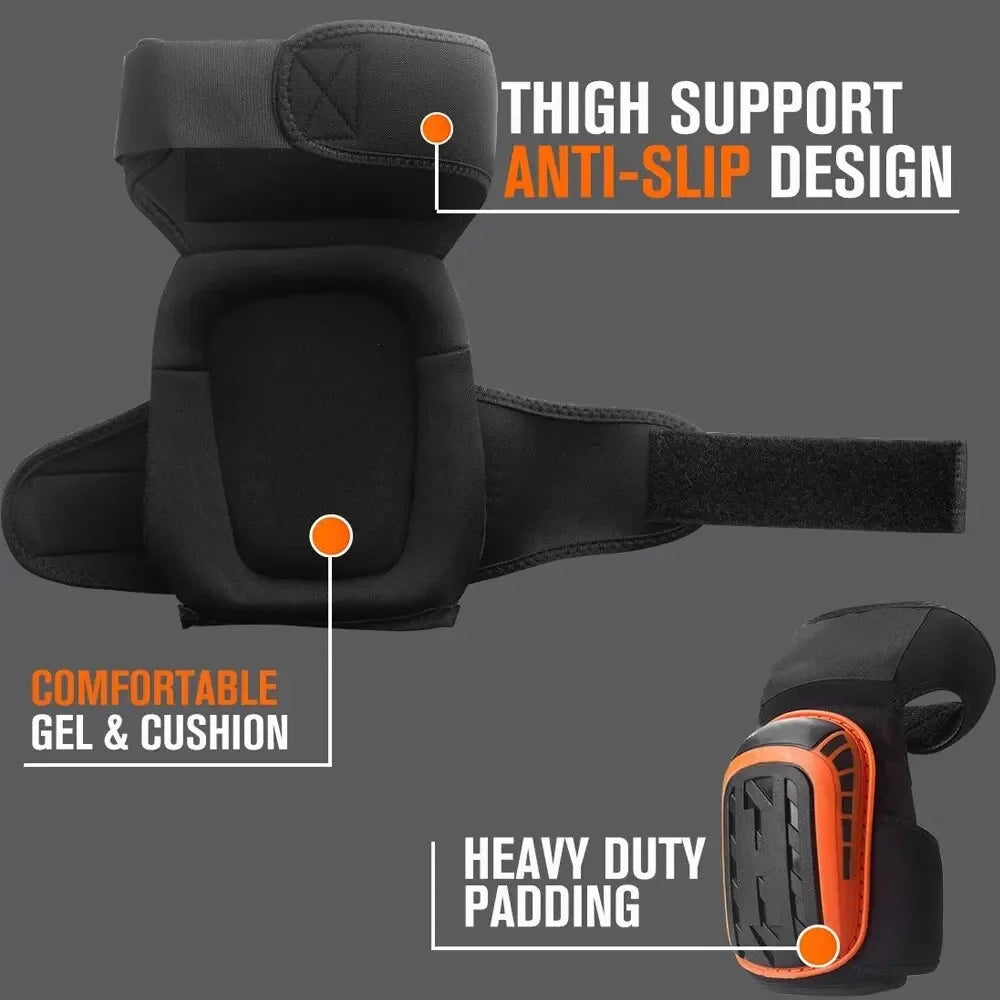 Comfortable Gel Cushion and Adjustable Straps for Working, Gardning Professional Heavy Duty EVA Foam Padding Knee Pads