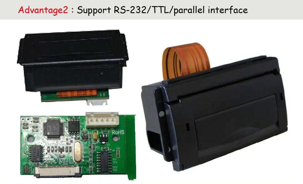 58mm Embedded Receipt Thermal Printer Panel Kiosk Printer with TTL/RS232 Interface