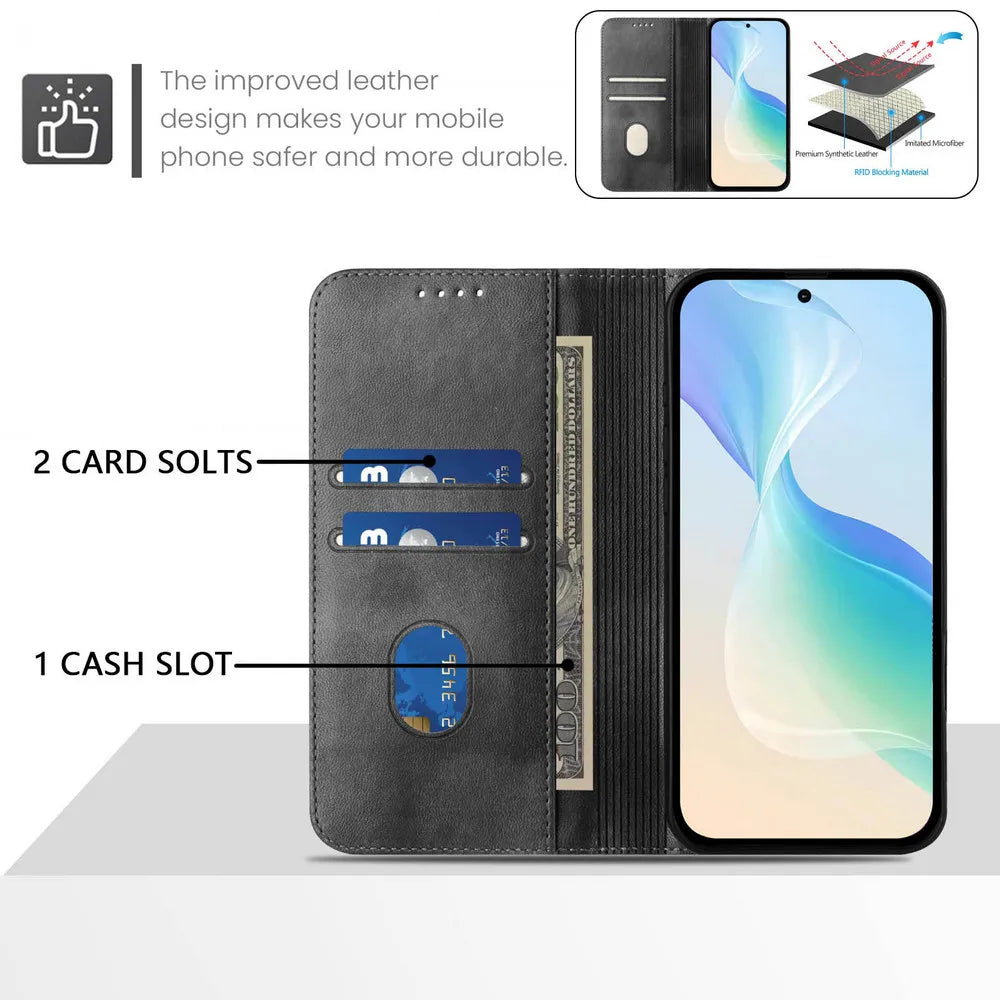 For Tecno Camon 50 Pro 2026 RFID Leather Wallet Funda for Tecno Camon 40 Premier Case Phone Camon 50 40 Pro Magnetic Flip Cover