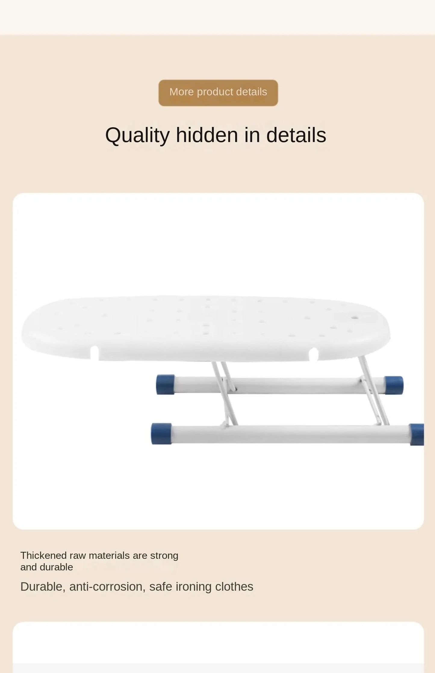 Portable Mini Ironing Board Rack for Clothes, Sleeves and Shirts - Small Size, Easy to Store and Carry