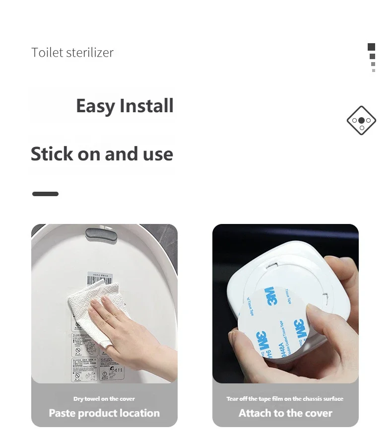 HOMEFISH New Toilet Sterilization Lamp Portable Mini Disinfection Lamp Home USB Charging Sterilizer
