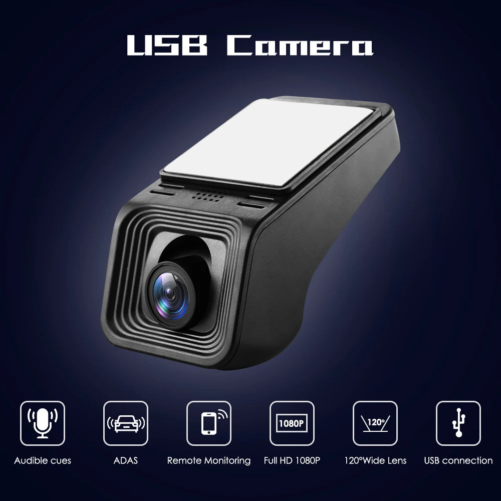 Front USB DVR Recorder for Android Multimedia Player GPS Navigation Full HD 720P 1080P Car DVR ADAS Dash Cam HeadUnit Auto Audio