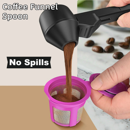 Creative Sliding Leakproof Coffee Scoop , Tablespoon Measuring Spoon Long Handle Coffee Spoon for Kitchen Cafe Making