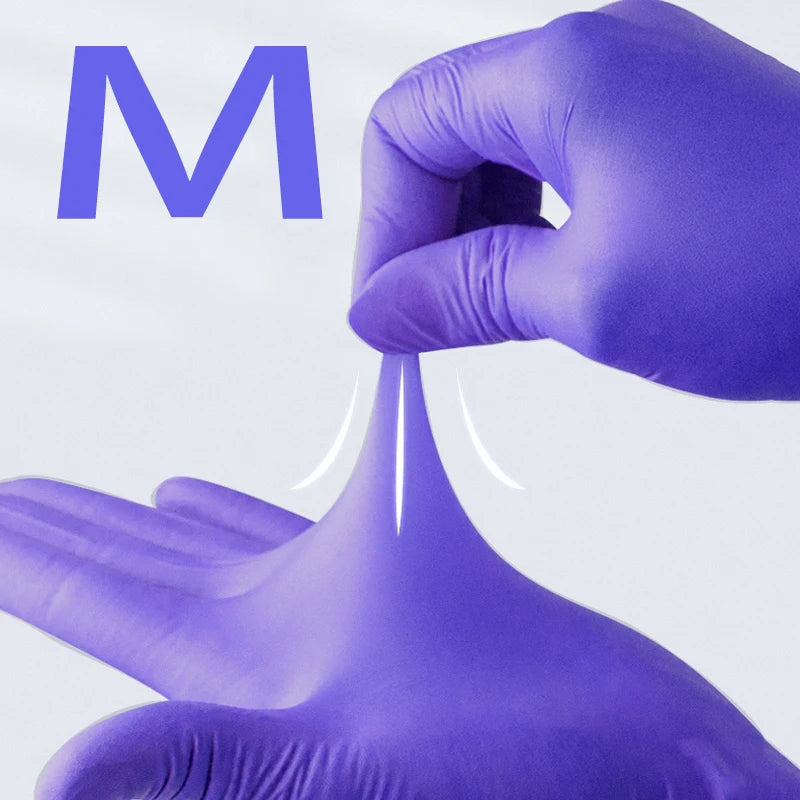 20/50/100/200/4001000pcs disposable purple nitrile gloves, suitable for car kitchens, gardening, and home cooking