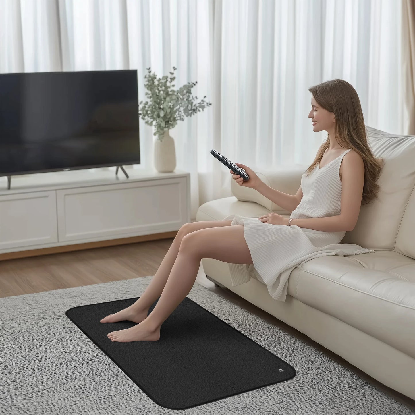 Grounding Mat for Improves Sleep Soft Sheet Mats Healthy Balance for Anxiety Pain Relief Earth Connected Wellness Therapy Pad