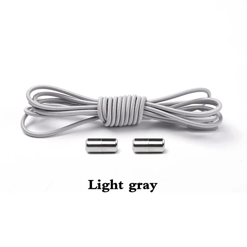Elastic Laces Sneakers Round Shoelaces without ties Rubber No Tie Shoe laces Shoes Kids Adult Quick Shoe lace Rubber Bands
