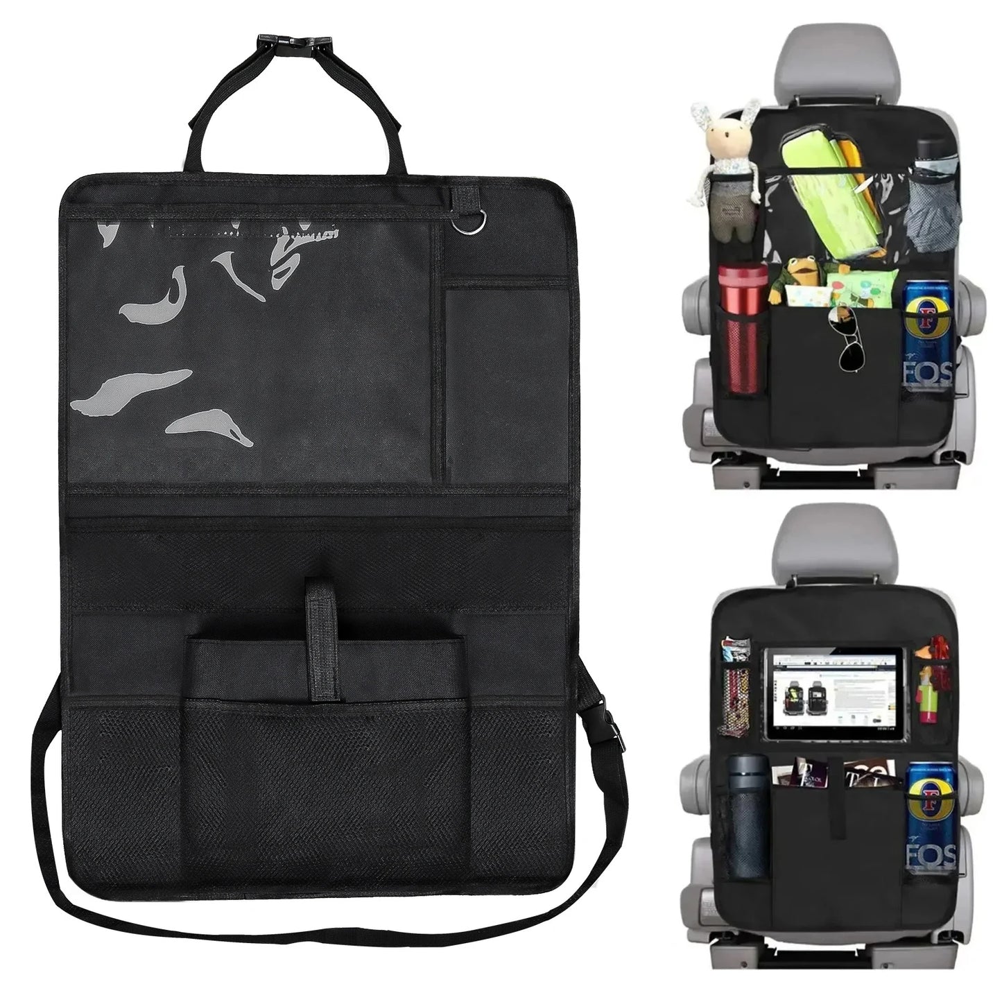 Car Seat Back Storage Bag Large Capacity Classified Oxford Fabric Portable Practical Vehicle Mounted Organizer Multifunctional