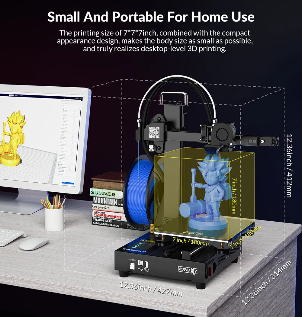 Go CRUX 1 FDM 3D Printer High Precision Large Size Printers Upgraded DIY VEHO 600 Gemini XS 3d Printer Kit