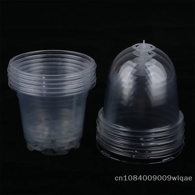 5Pcs Insulated Seed Starter Kit Clear Gallon Propagation Pot with Vented Lid -Humidity Dome for Seed Germination & Plant Cloning