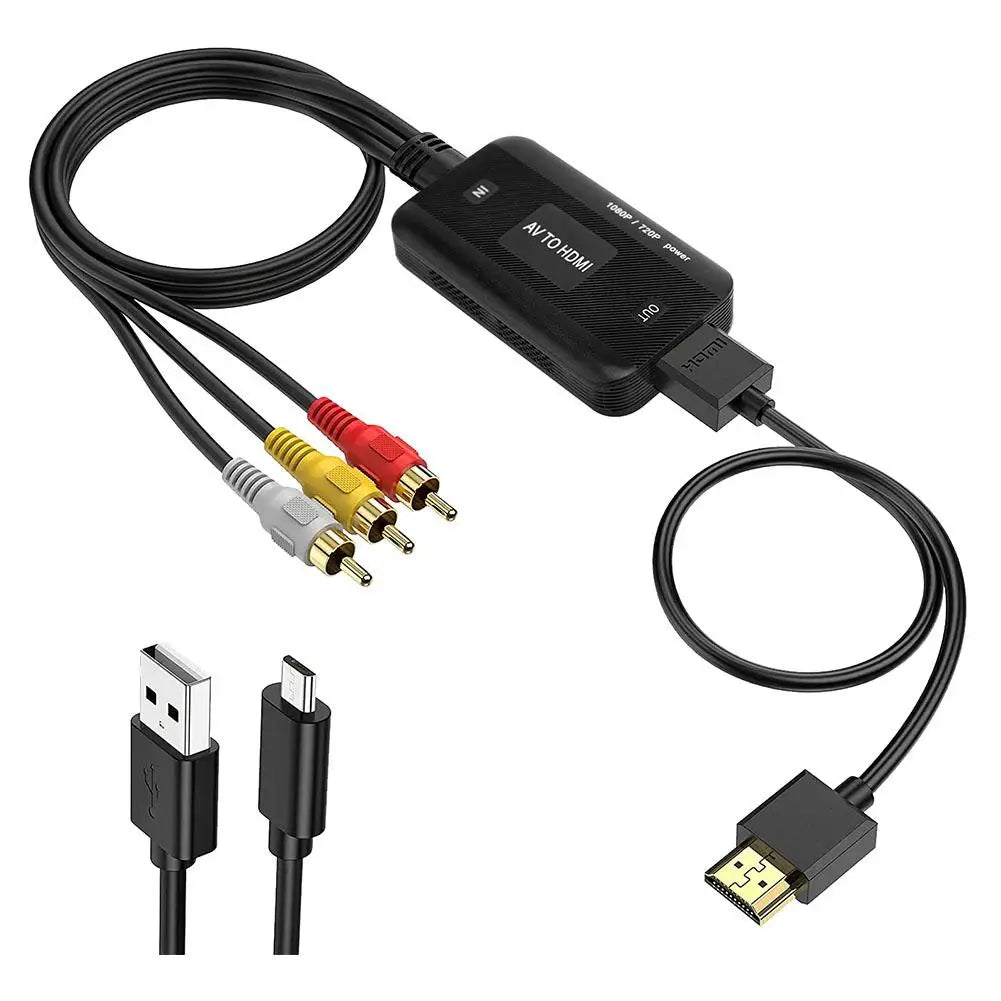 1pcs Video Adapter 1080P Converter RCA to HDMI Cable HD Link Cable Audio Cable HDMI Converter AV to HDMI Adapter 2026