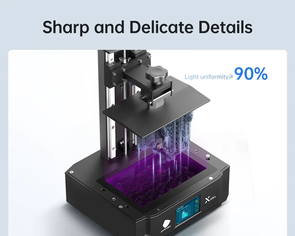 ANYCUBIC Photon Mono X 6Ks LCD 3D Printer 9.1'' 6K Large Screen 3D Printing 4.76L Dental Casting UV Resin SLA 3d Printer