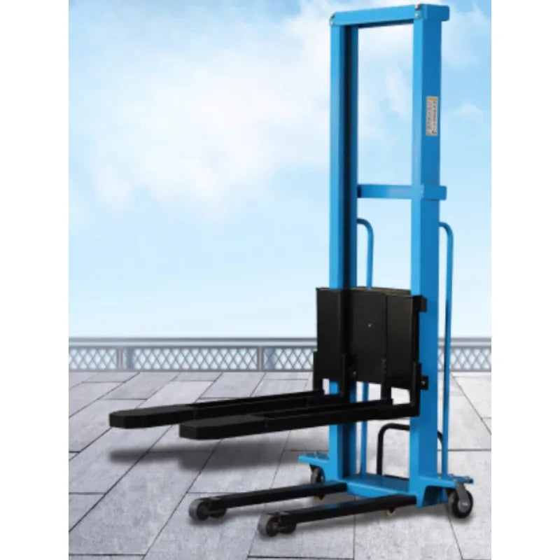 Electric portable forklift Small mobile stacker Electric hydraulic follower push lift