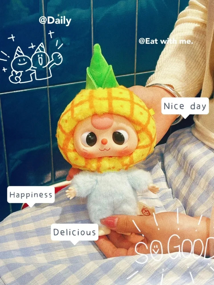 Baby Three Cute Fruit Plush Series Mystery Box Toy Doll Baby Three Guess Bag Stuffed Doll Blind Box Girls Cute Birthday Gifts