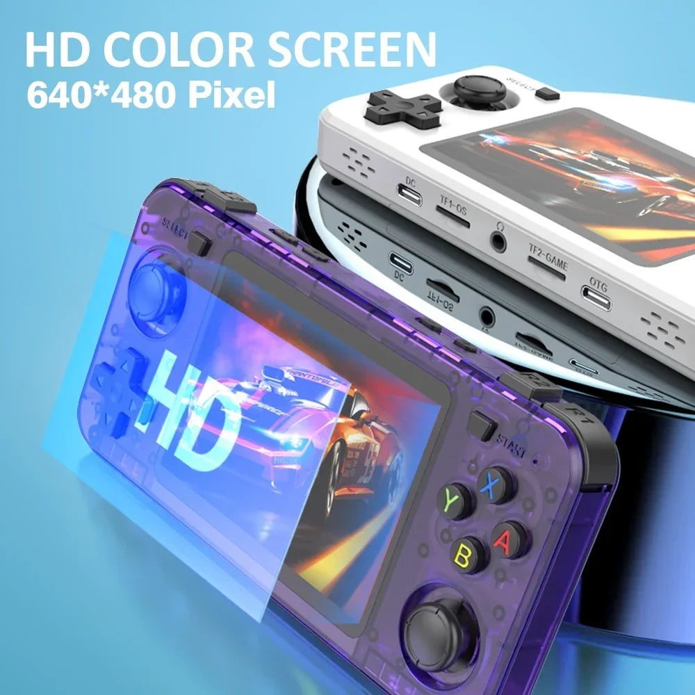R36H Retro Handheld Video Game Console 3.5 Inch IPS Screen 10000+ Games ARKOS Emulator for PS1/PSP/DC/N64/SS