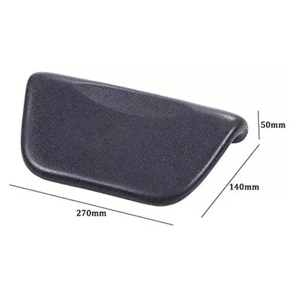 1pc PU Spa Bath Pillow Bathtub Headrest Waterproof Bath Cushion BLACK Bathtub Pillow For Neck Head Support 265*150*60mm