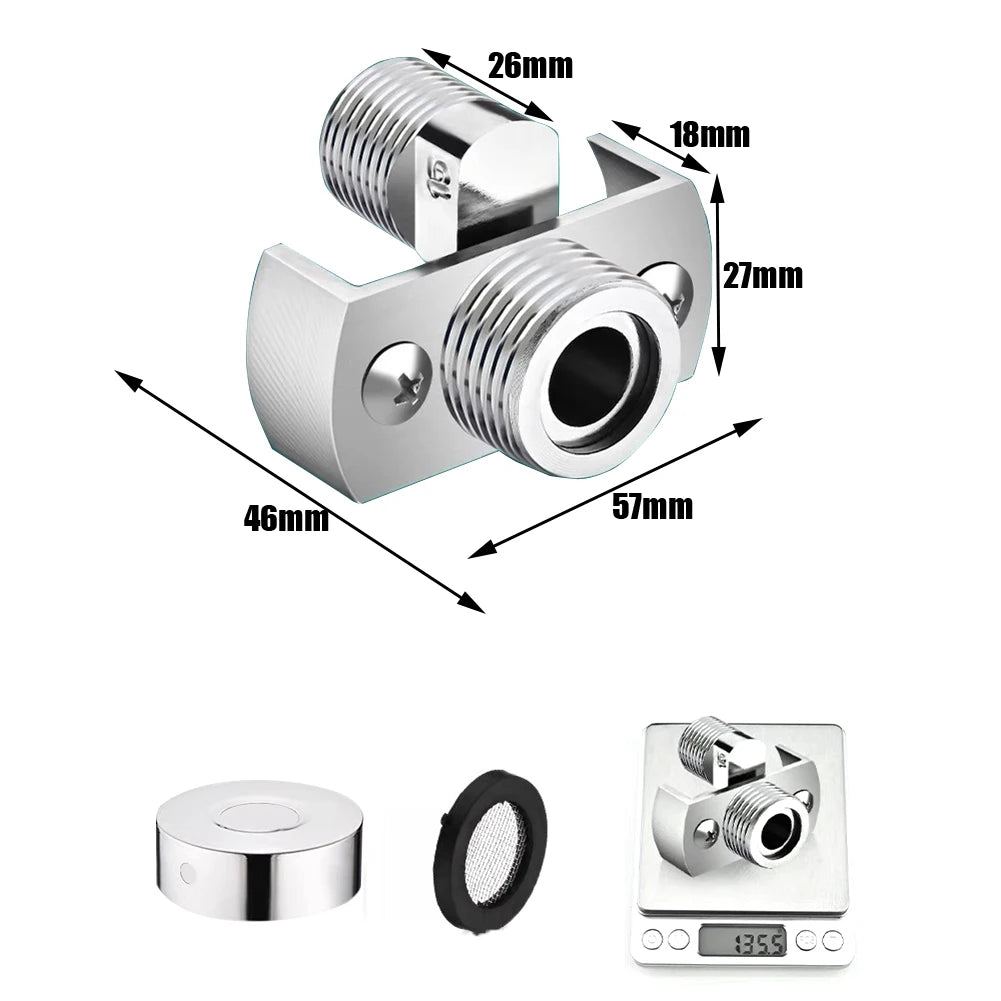 40Degree Adjustable Faucet Angled Curved Foot Eccentric Screw Corner Tap Adapter Shower Conversion Foot Corrector Accessories