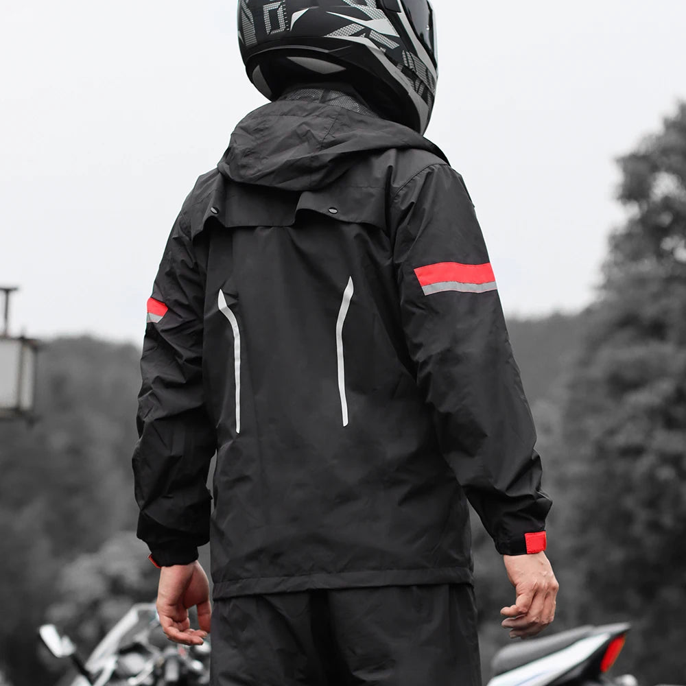 Motorcycle Raincoat Suit Rainstorm Prevention Jacket Pants Camping Hiking Fishing Raincoat Moto Raincoat Motorcyclist Rider Rain