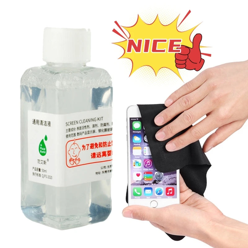 50ml Screen Cleaning Liquid Portable Laptop Monitor Mobile Phone Cleaner Replacement Liquid Glass Screen Cleaning Universal