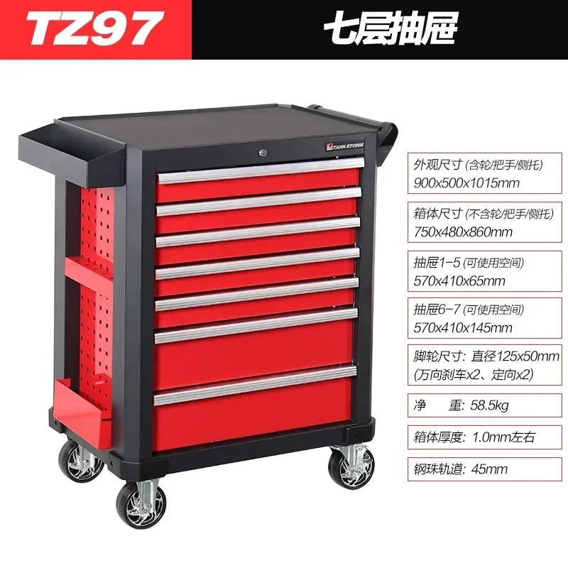 Garage Trolley Tools Cabinet Garage Organizer Storage Box Workshop Tool Cart Accessories Carro De Herramientas Tools Packaging