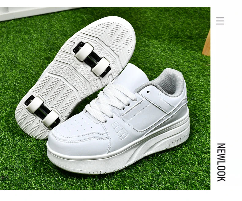 Children's Roller Skate Shoes Student Inline Skating Shoes grils 4-Wheel Deformation Boy's Skating Shoes