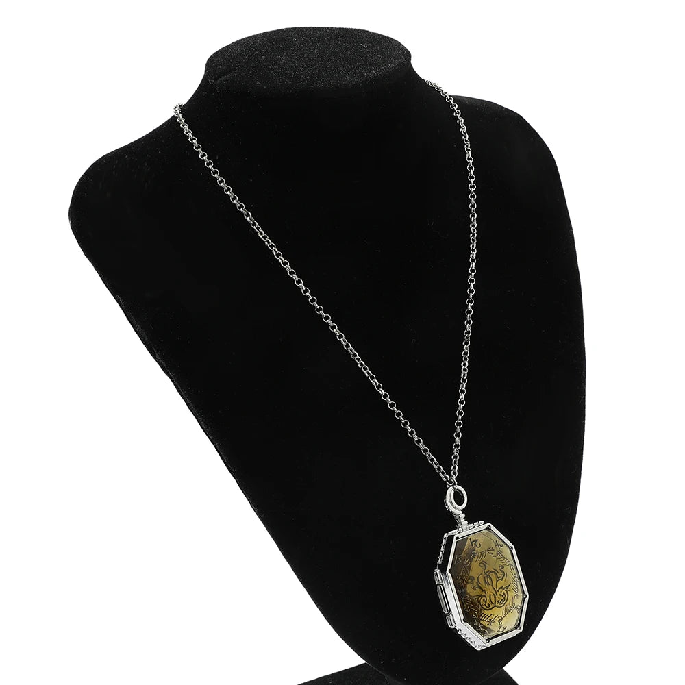 Potter Magic Horcrux of Salazar Slytherin's Locket Pendant Necklace Cosplay Jewelry For Men Women Kids Fans