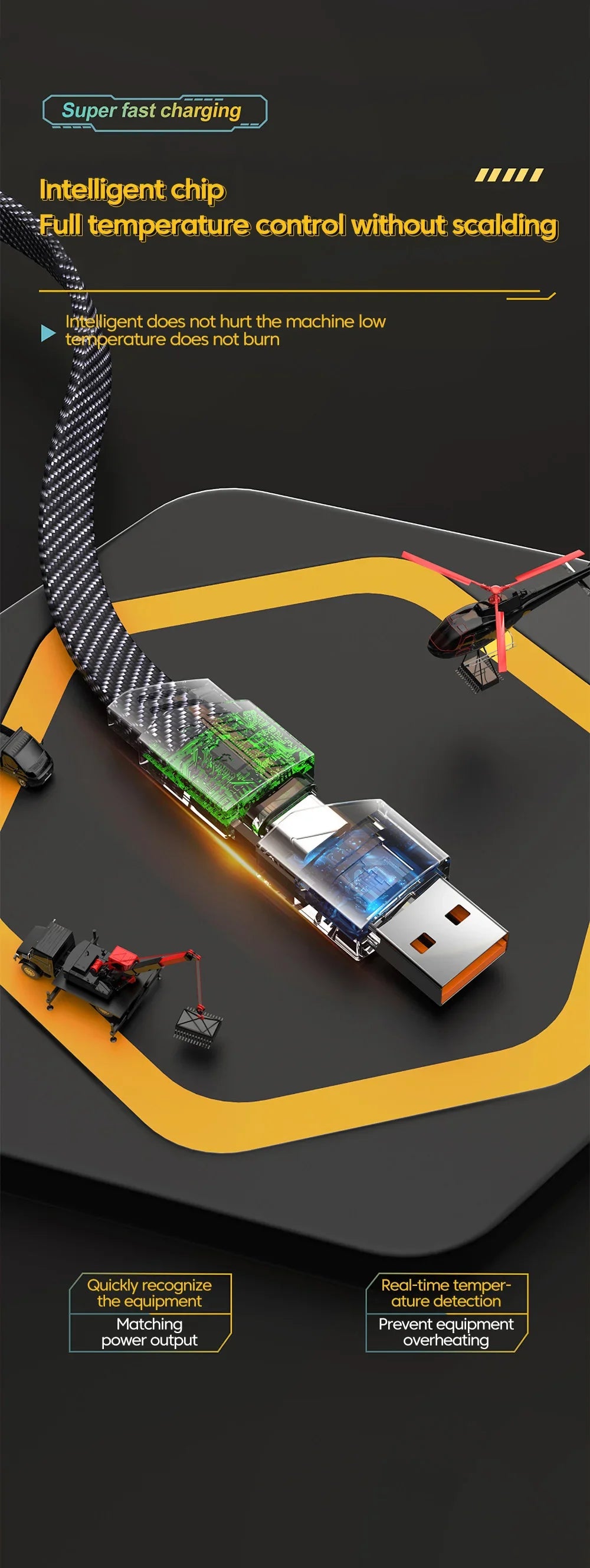 4 in 1 PD 65W 27W USB Cable Type C Dual Connector Lighting Mecha Style Fast Charging USB C Cable For iPhone 15 Samsung Xiaomi