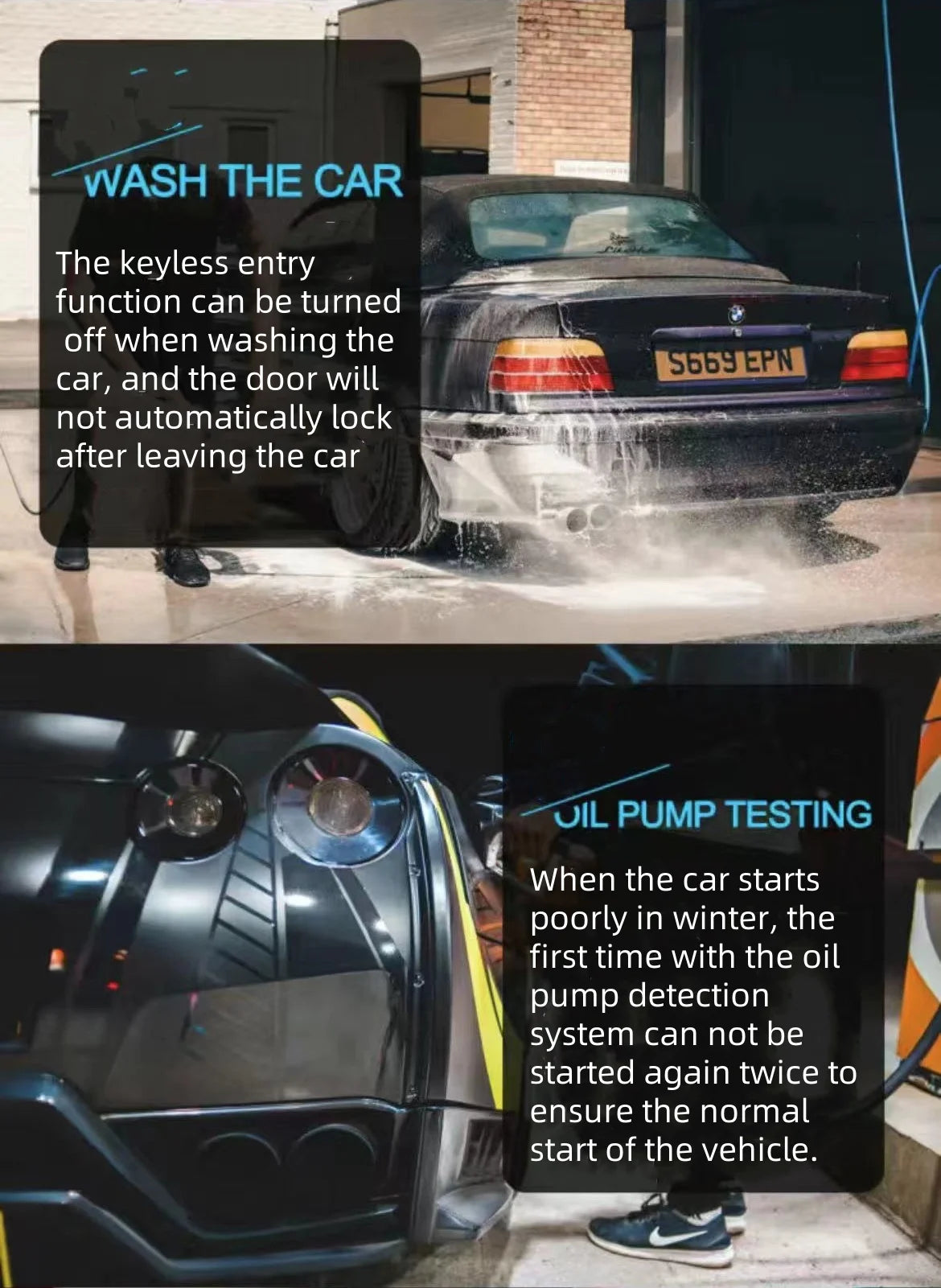 Car Keyless Start System One-touch Start/stop Cell Phone APP Bluetooth Control Keyless Entry Sensor Window Closing Output